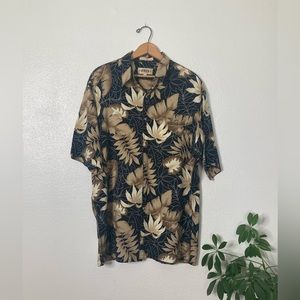 Vintage Campia Moda Hawaiian Shirt Made in Korea Mens Large Casual Button Down